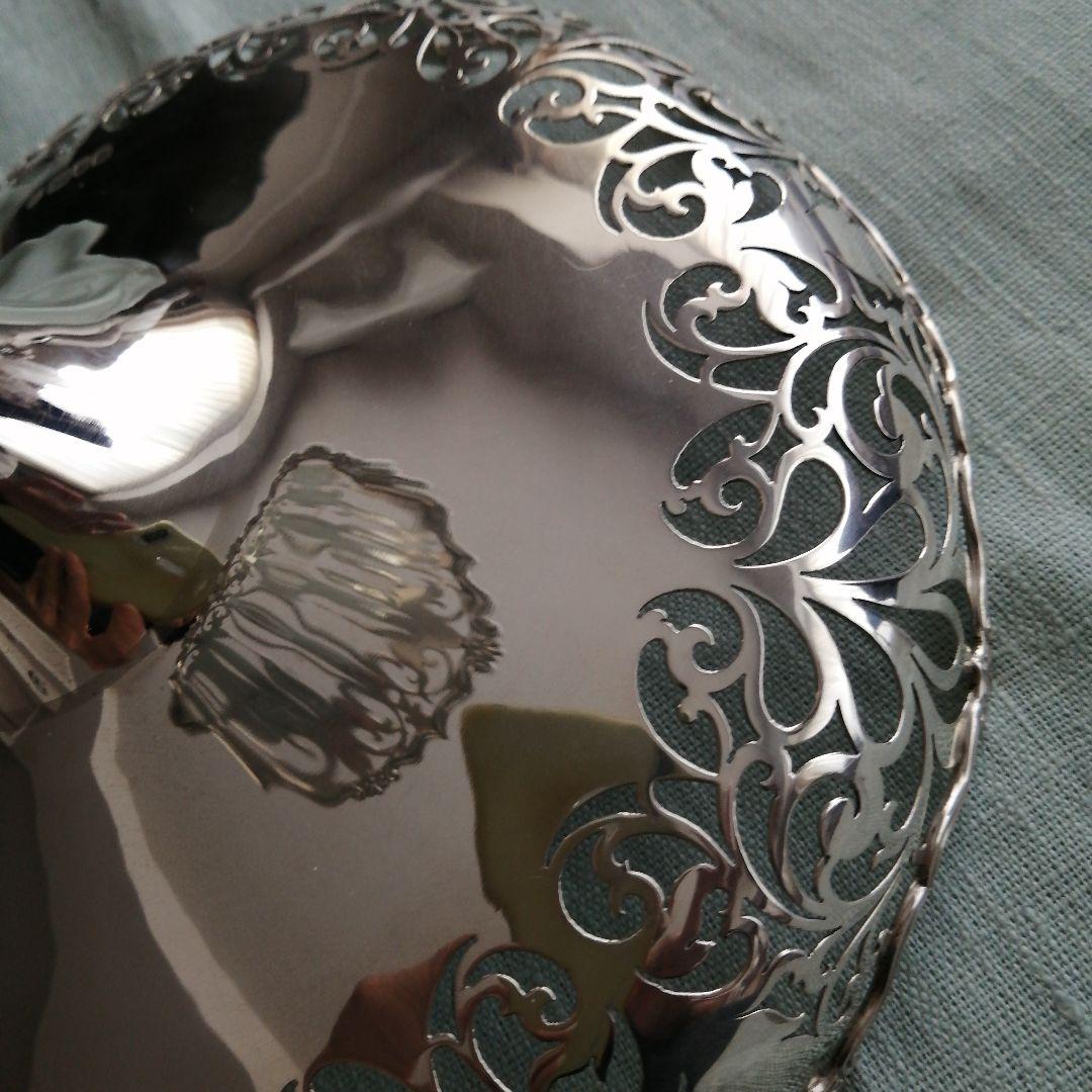 純銀925　英国製　アンティーク　ピアスコンポート