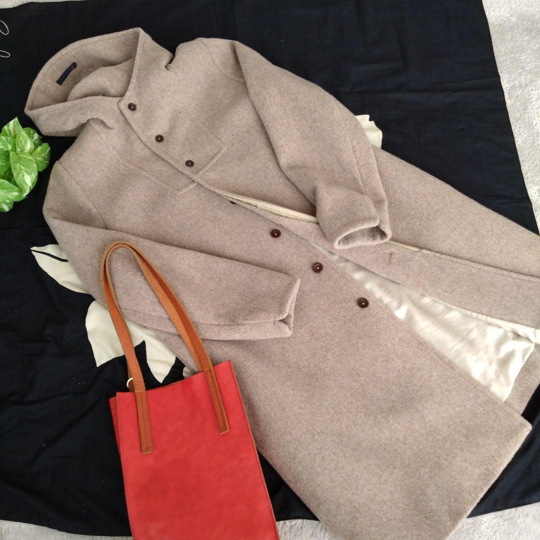 ⬛パラスパレスウールビーバーフード付きコート日本製