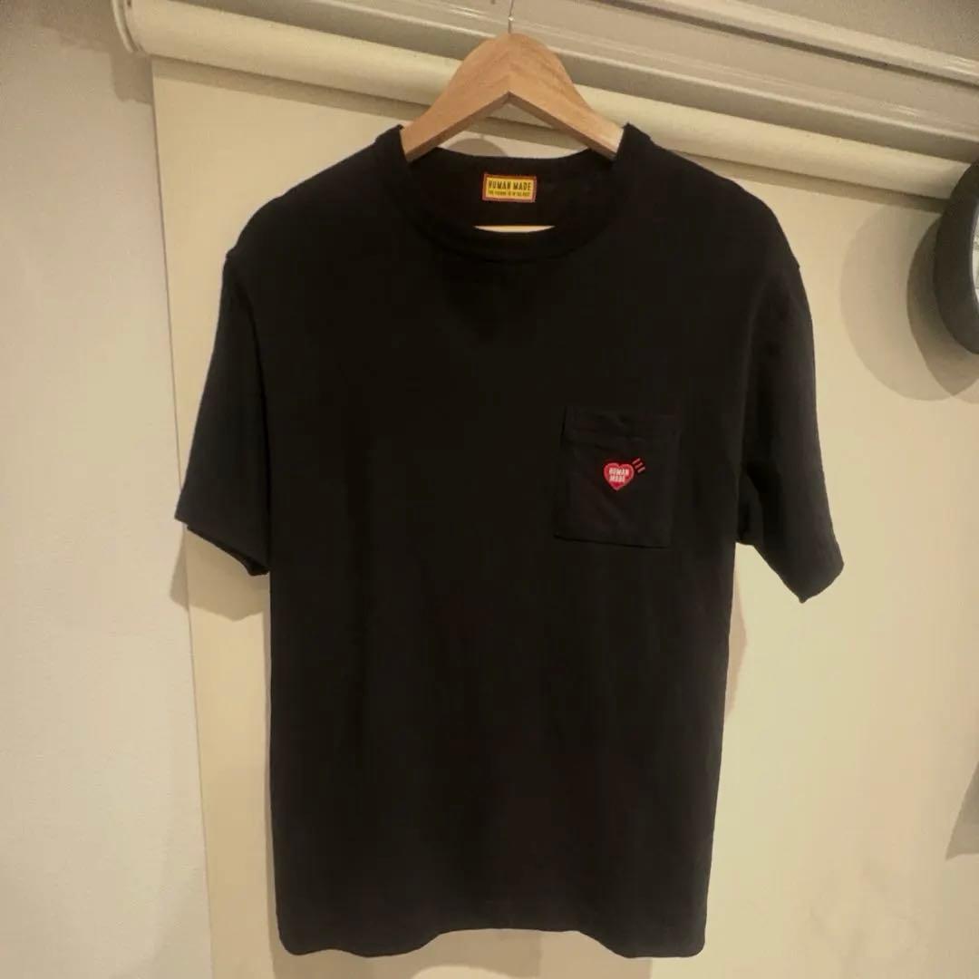 まーちゃん　HUMAN MADE ポケット付きTシャツ　ブラック