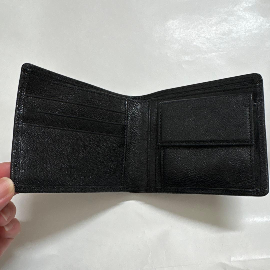 DIESEL ディーゼル　二つ折り財布　ブラック黒　美品