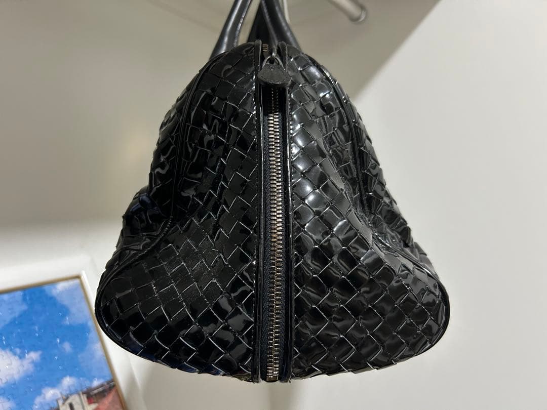 ボッテガヴェネタ イントレチャート ハンドバッグ トートバッグ 黒 レザー