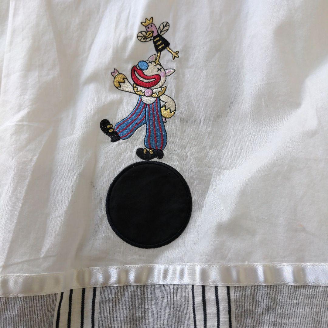 ドット柄パッチワーク半袖シャツ