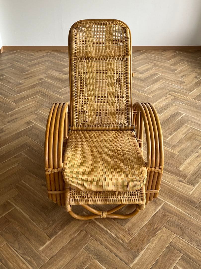 ナチュラルラタン リクライニング座椅子