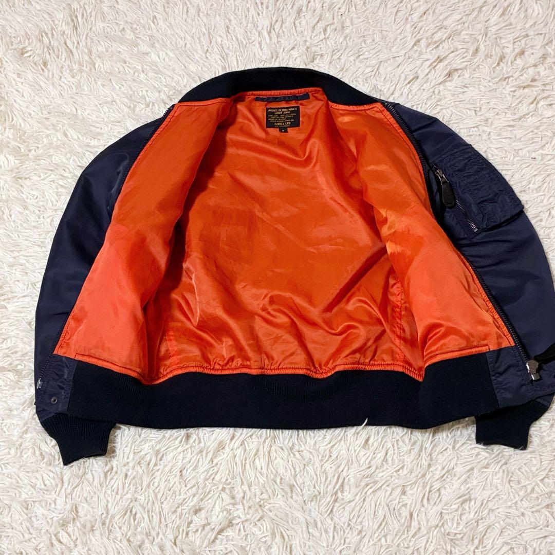 【美品】✨ AVIREX フライトジャケット アーチロゴ コマーシャルロゴ S
