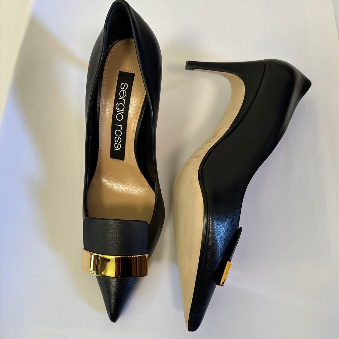 sergio rossi ブラック ハイヒール 36.5