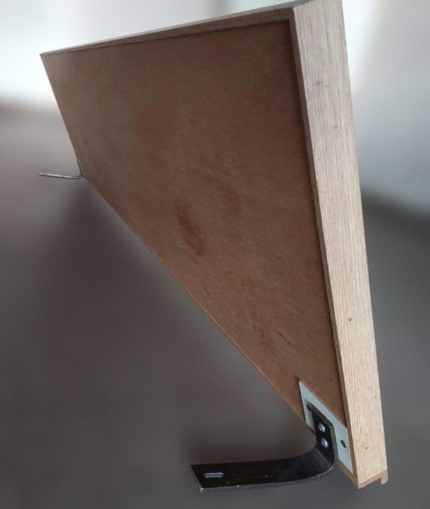 靴フィッティングミラー横長 木製フレーム