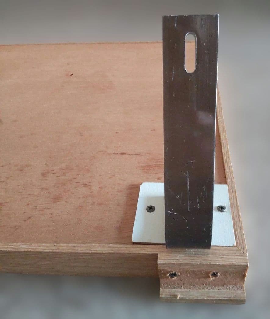 靴フィッティングミラー横長 木製フレーム