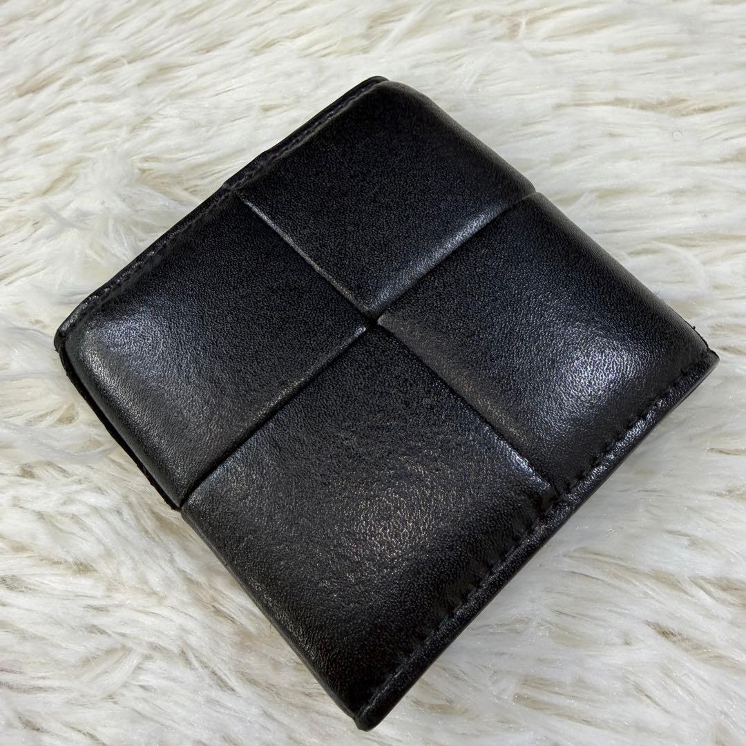 【現行】ボッテガヴェネタ カセット マキシイントレチャート ケース 本革黒