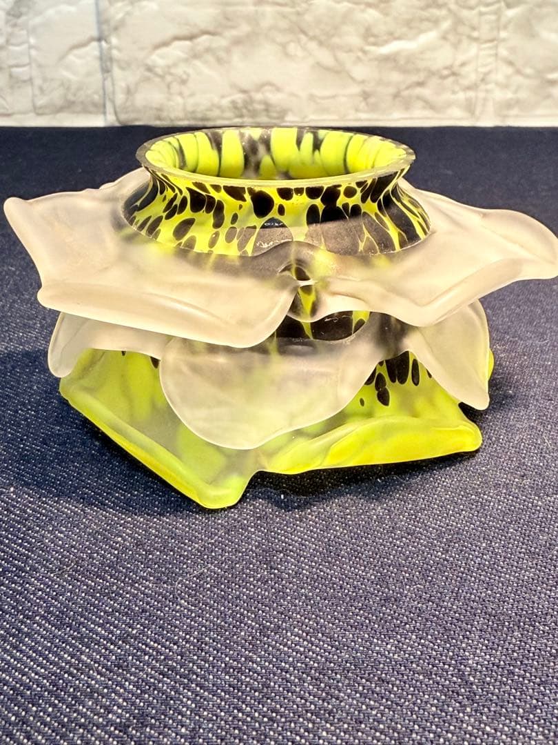 【最高峰の芸術】フランス製 アールデコ期 薔薇型 ガラスペンダントランプ 希少