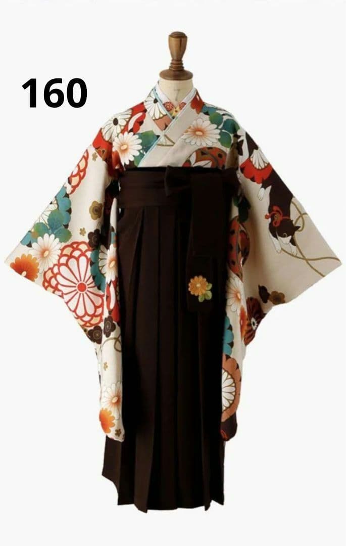 ✡APPLE✡　キャサリンコテージ　和柄×猫　袴セット♡ 160cm