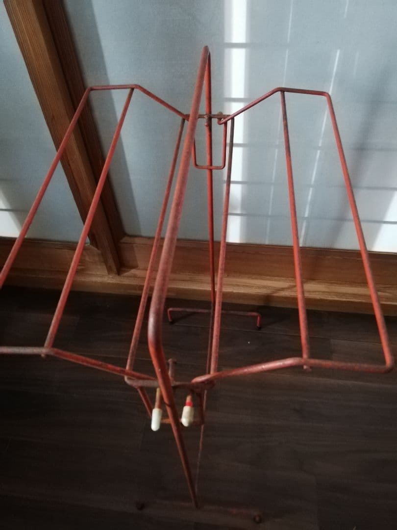 昭和初期　レトロなアイアン折り畳み式ハンガーラック　ガス管 パイプ