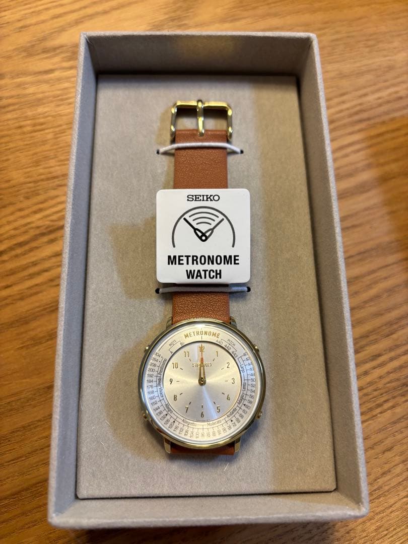 【新品未使用】SEIKO メトロノームウォッチ キャメル