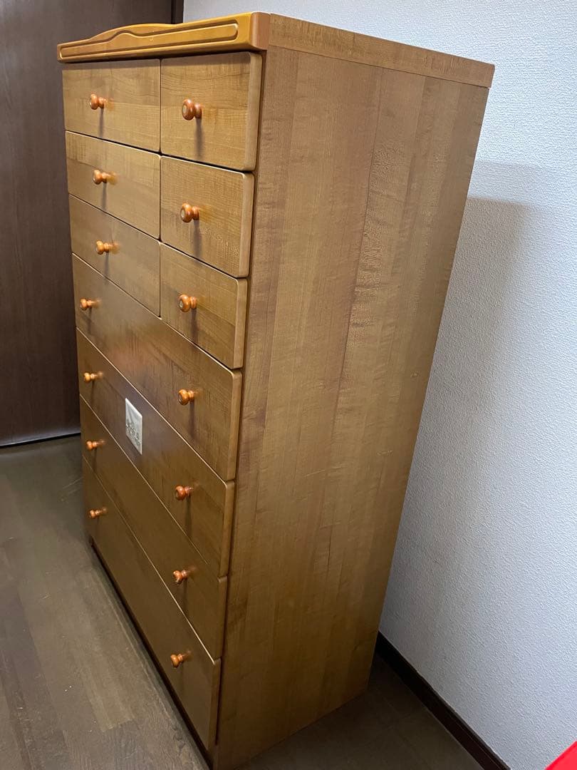 木目調 7段チェスト