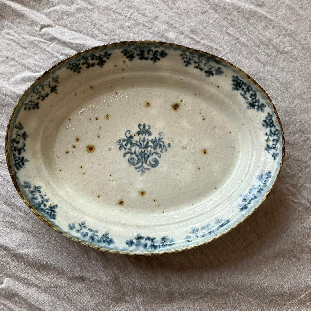 【新品未使用】コウホ窯　市野吉記　楕円プレート　オーバルプレート②