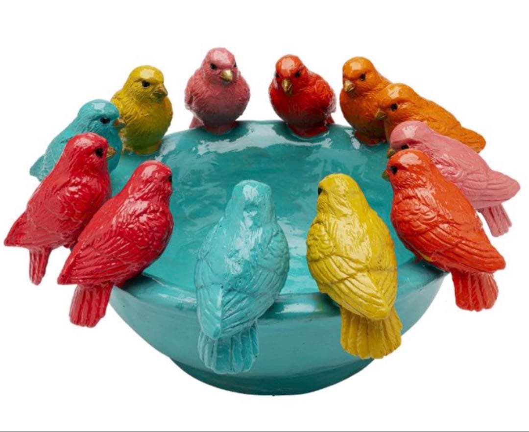 カラフルな鳥の陶器ボウルKAREドイツ定価22770円