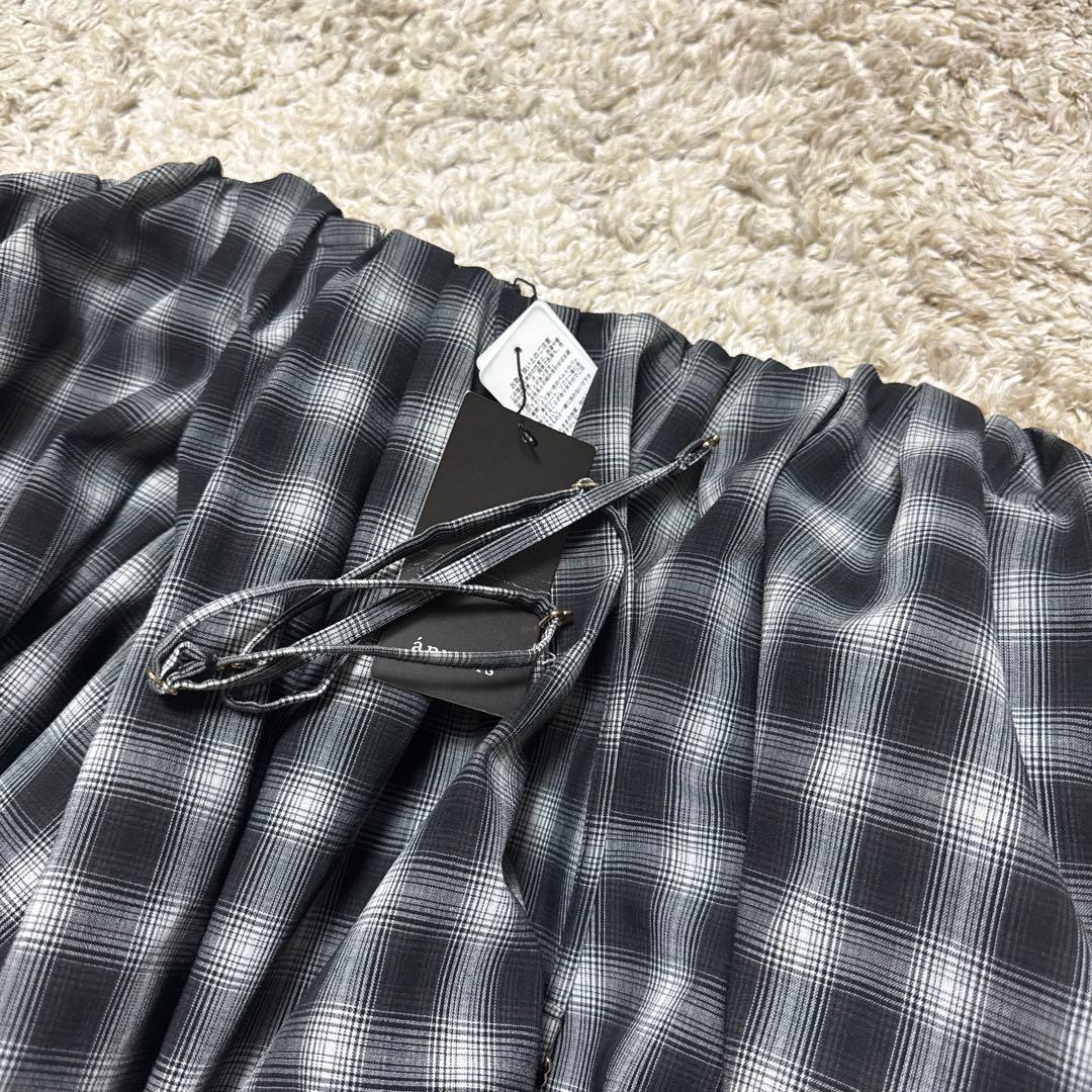 anuans ボリュームバルーントップス　チェック柄　FRAY I.D