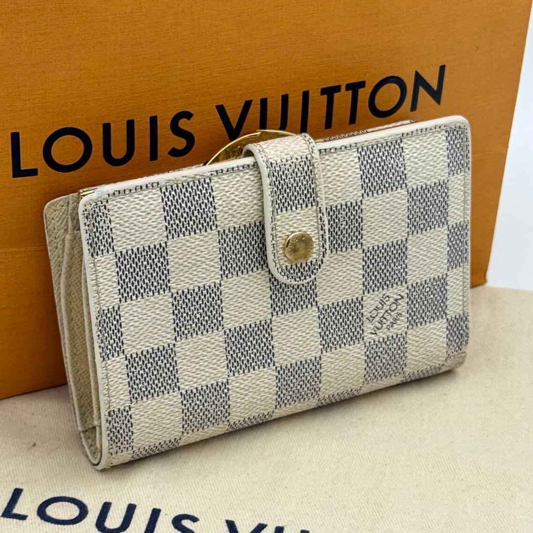 ヴィトン ダミエ アズール ポルトフォイユ ヴィエノワ がま口 カード8枚