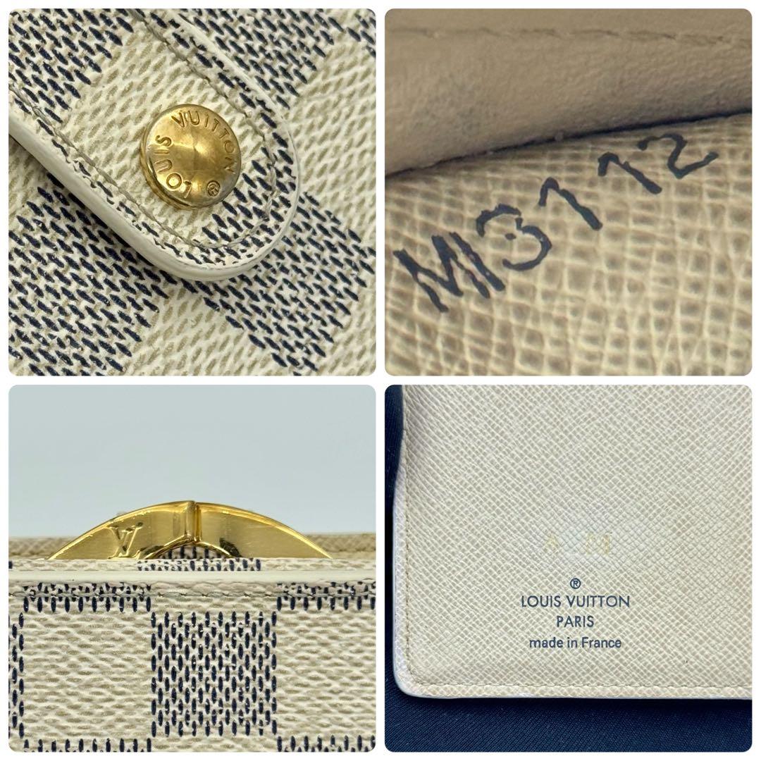 ヴィトン ダミエ アズール ポルトフォイユ ヴィエノワ がま口 カード8枚