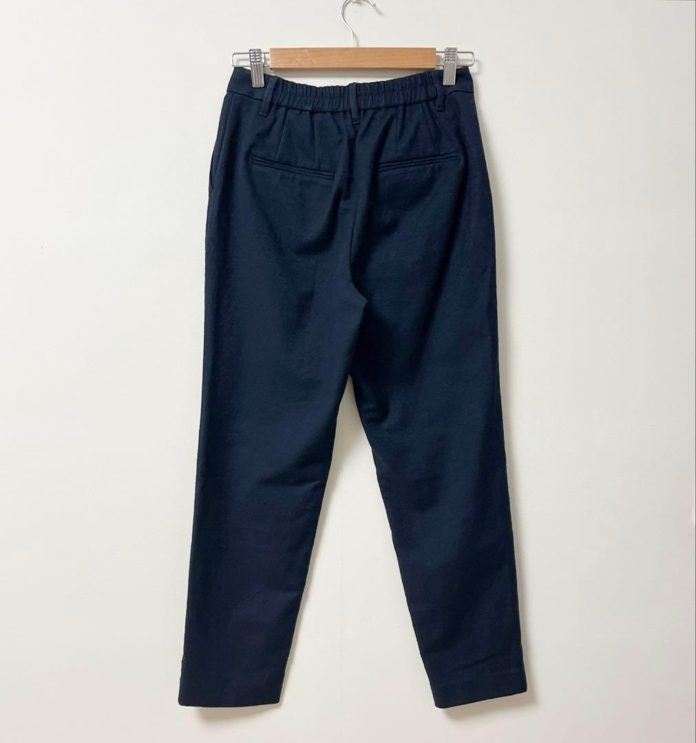 PLST　セットアップ　レディース　M　ノーカラー　パンツスーツ　ネイビー