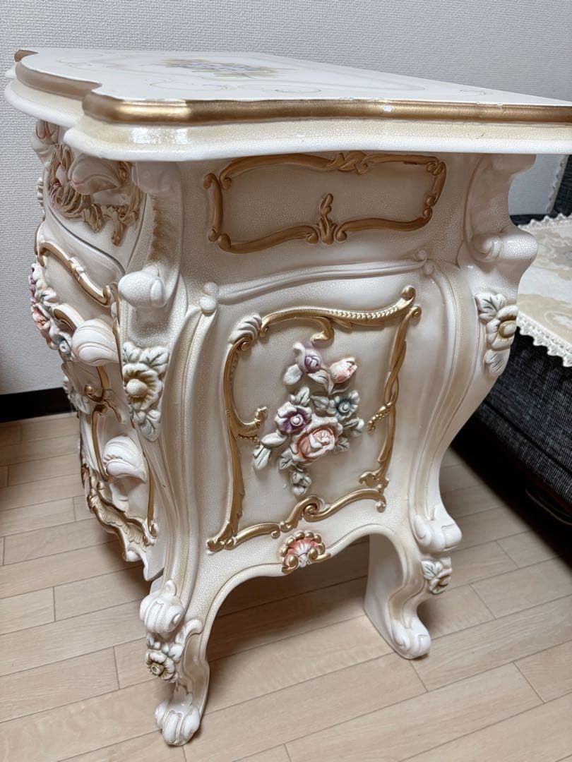 ロココ調　サイドテーブル チェスト アンティーク　猫脚 姫家具