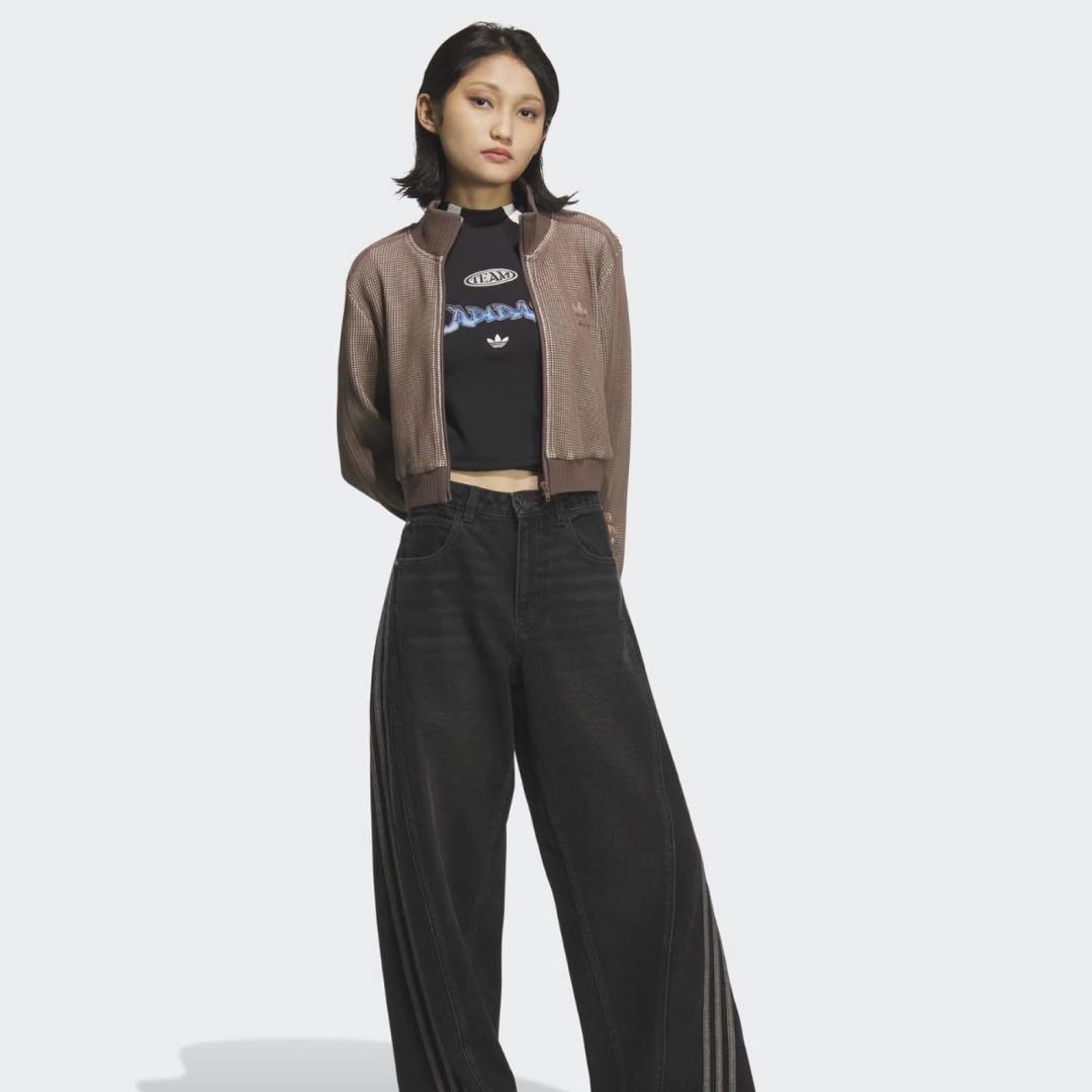 m.՞・·・՞ adidas クロップトラックトップジャケット