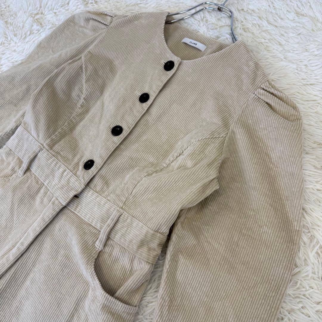 極美品 24AW クラネ コーデュロイ ジャンプスーツ オールインワン ベージュ
