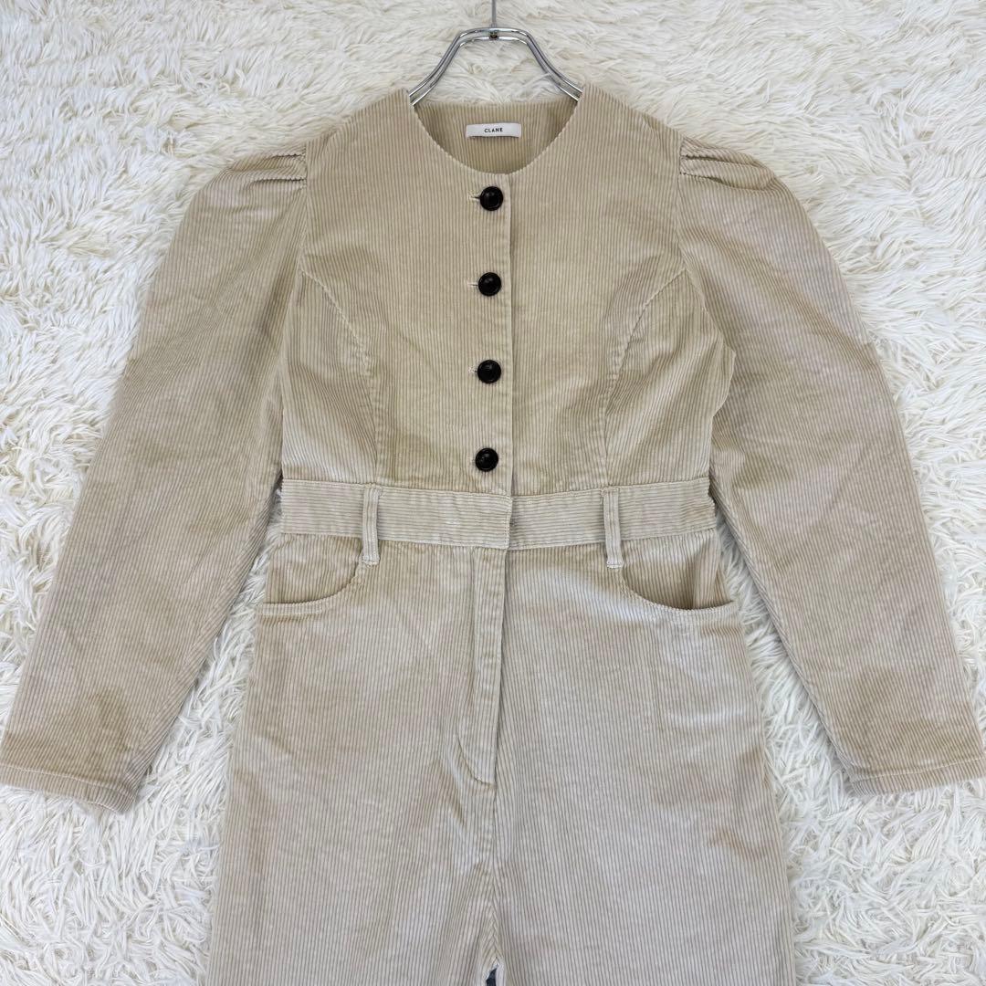 極美品 24AW クラネ コーデュロイ ジャンプスーツ オールインワン ベージュ