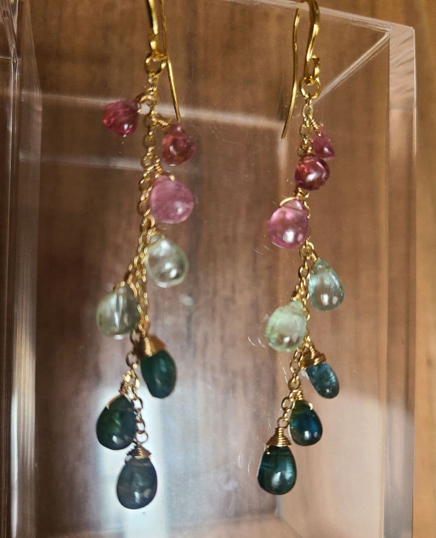 ❤SALE❤【a-32】ピアス トルマリン※高品質