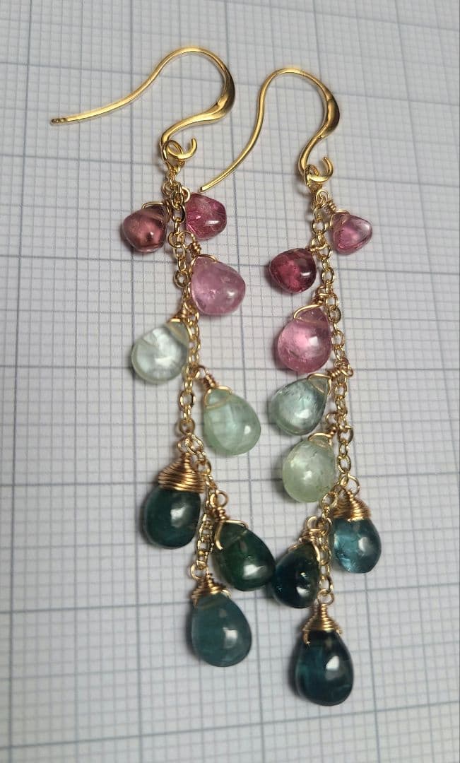 ❤SALE❤【a-32】ピアス トルマリン※高品質