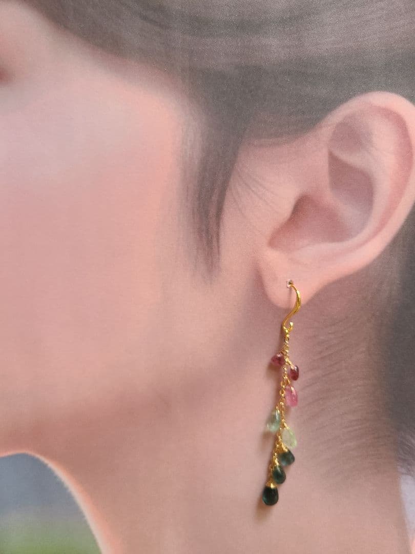 ❤SALE❤【a-32】ピアス トルマリン※高品質