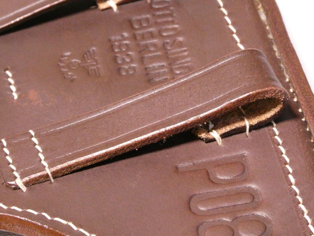 ルガーP08 ホルスター　レプリカ　4インチ　レザー　茶　ブラウン　ドイツ軍