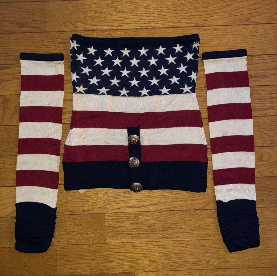 d.i.a. 星条旗柄 アームウォーマー ニット トップス