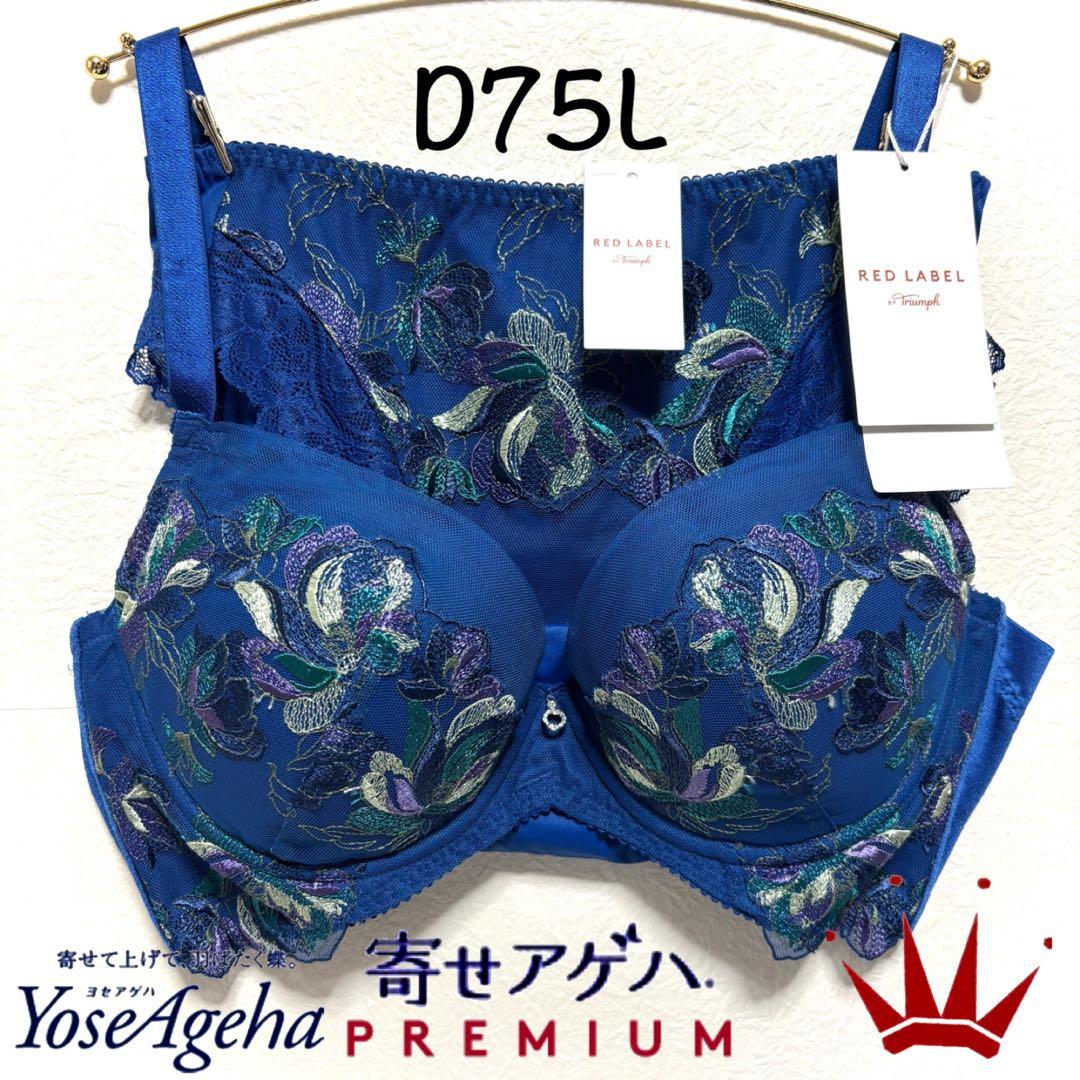 D75L トリンプ プレミアム 寄せアゲハ 花と油絵 ブラ＆ショーツ M008