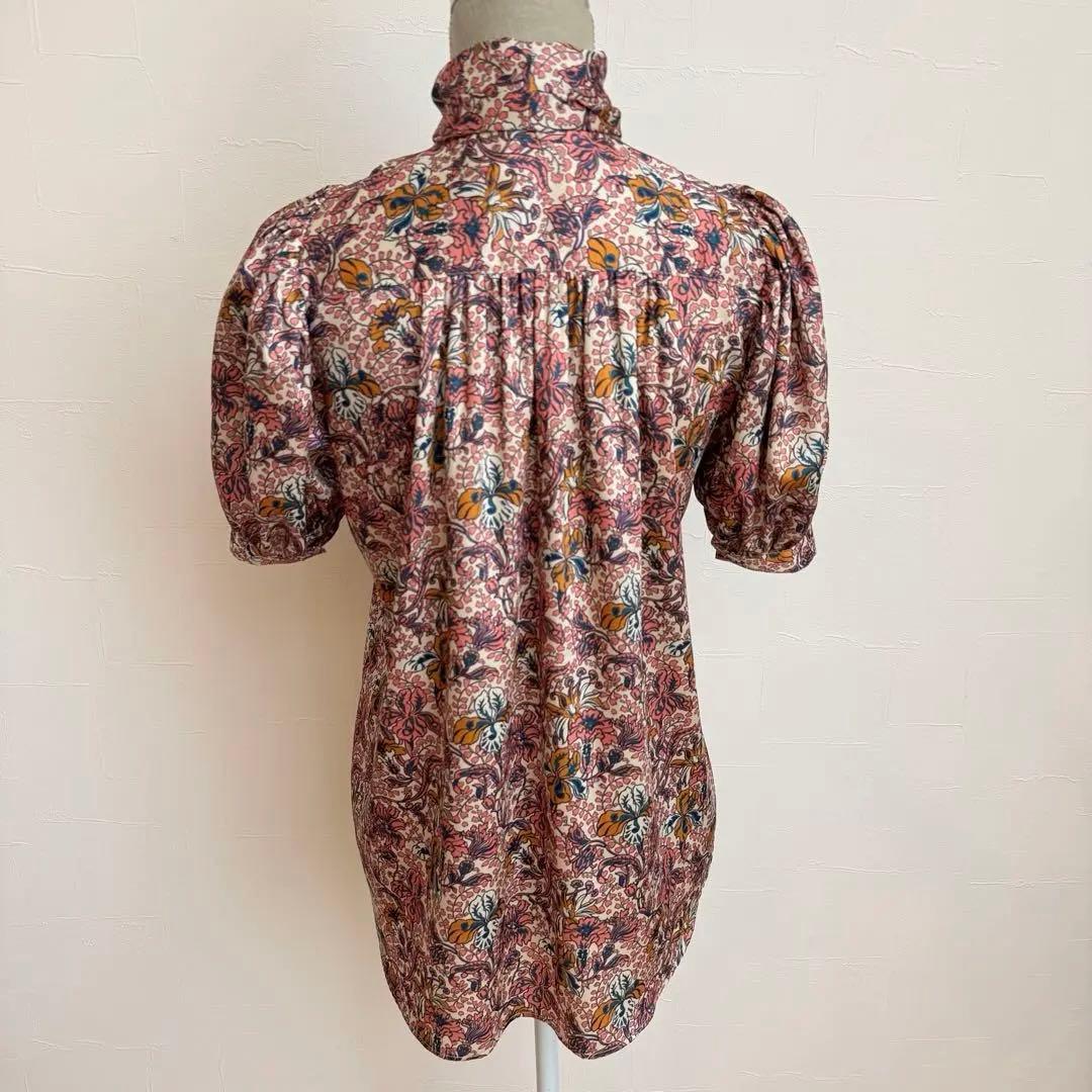 美品　STRASBURGO ストラスブルゴ　ボウタイブラウス　花柄　36
