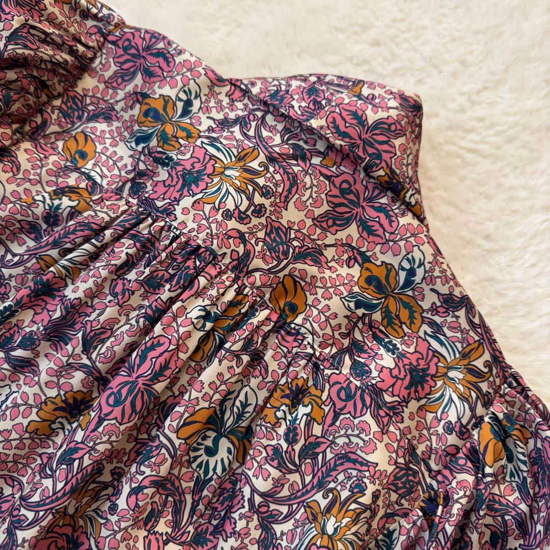 美品　STRASBURGO ストラスブルゴ　ボウタイブラウス　花柄　36