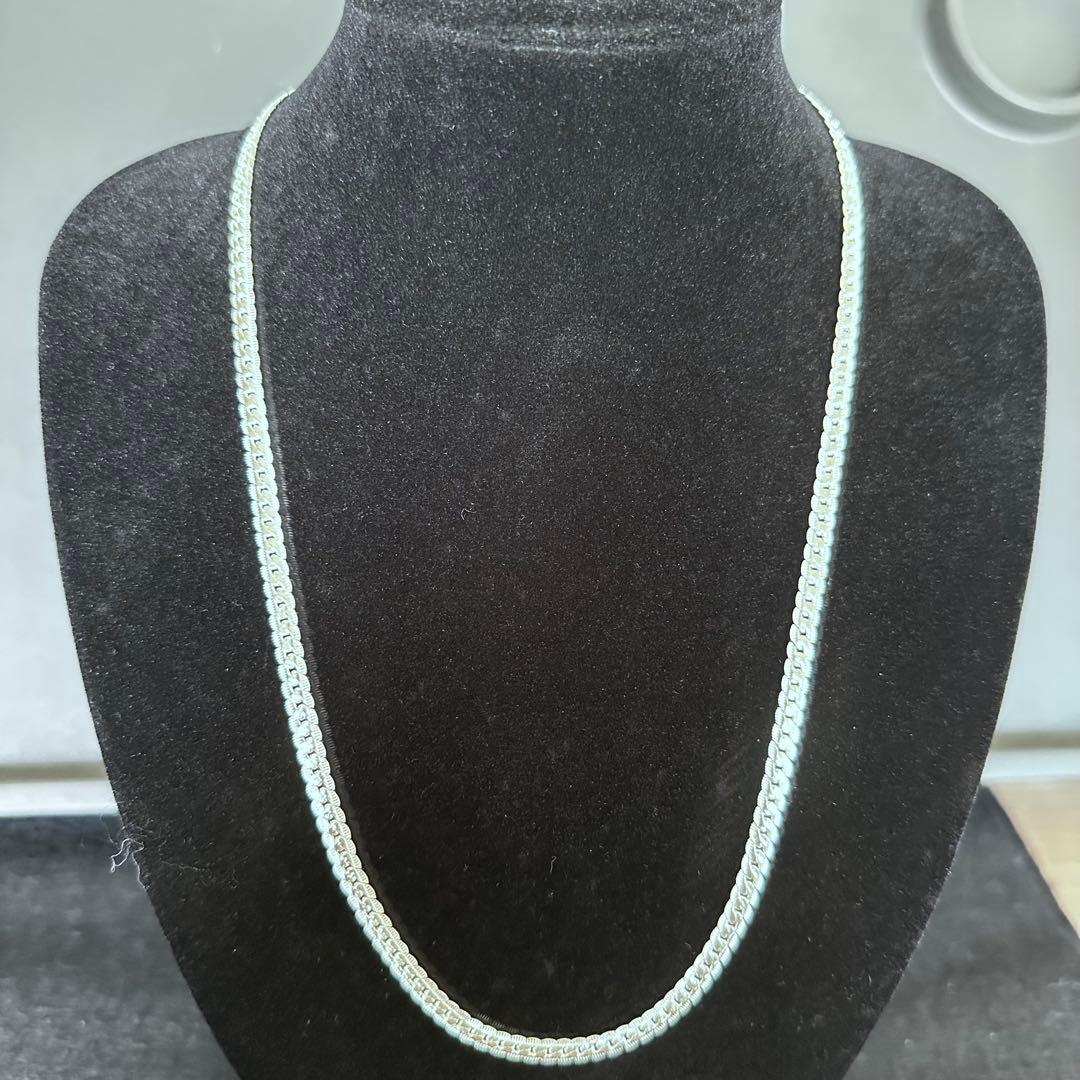 10本シルバー925 ツイスト　喜平チェーンネックレス　幅広　60cm