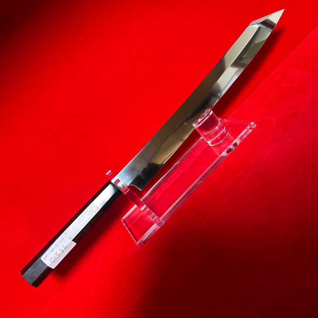 包丁　剣型切付　尺　鏡面仕上げ　切味抜群　箱付　未使用品