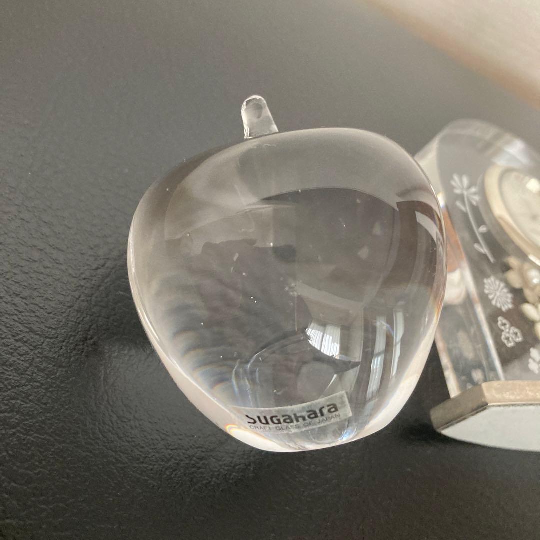 ミキモト時計&一輪挿し花瓶&リンゴ置き物