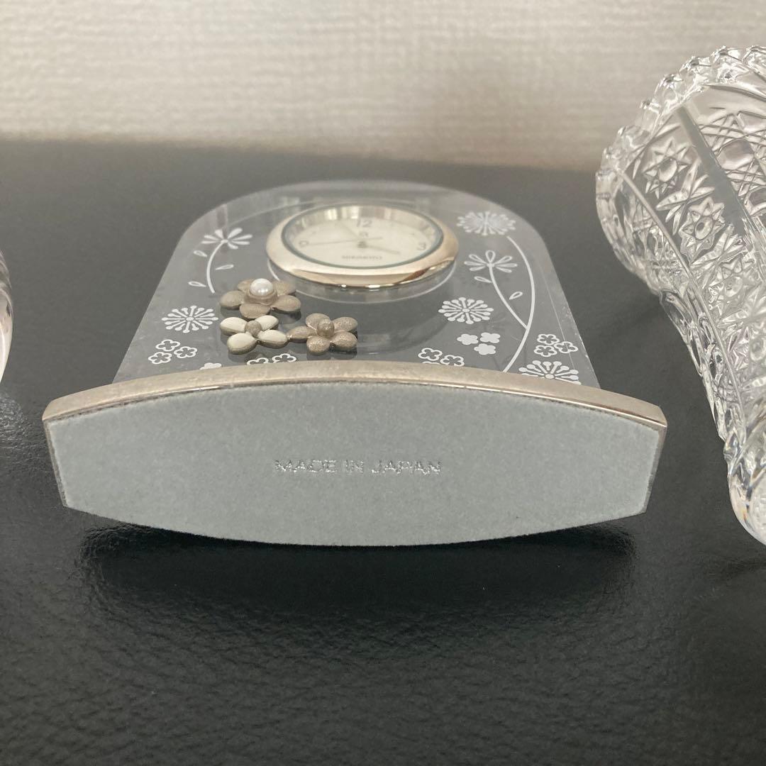 ミキモト時計&一輪挿し花瓶&リンゴ置き物