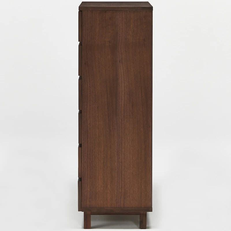 【ぽちまる】無印良品 ６段 ダークブラウン ナチュラル ハイチェスト