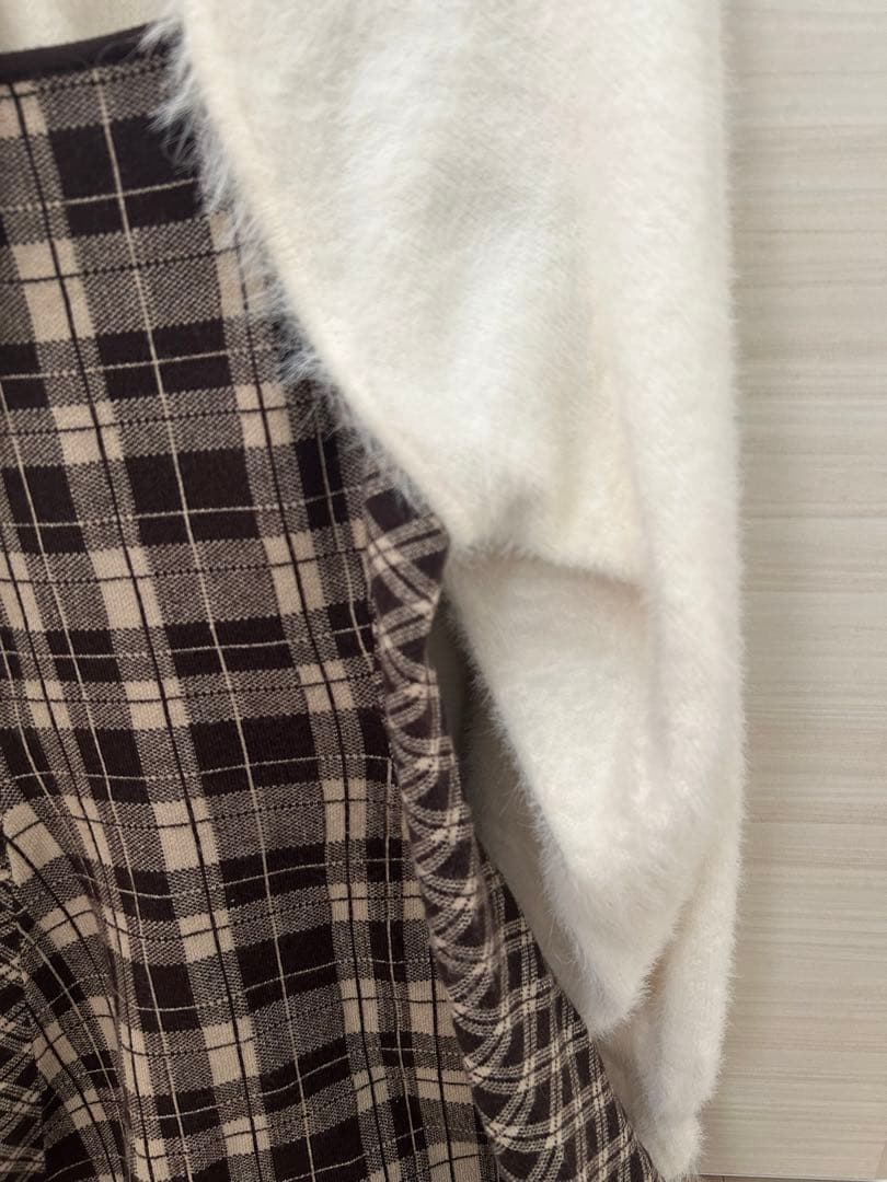 LIP SERVICE フェザーチェックアンサンブル M