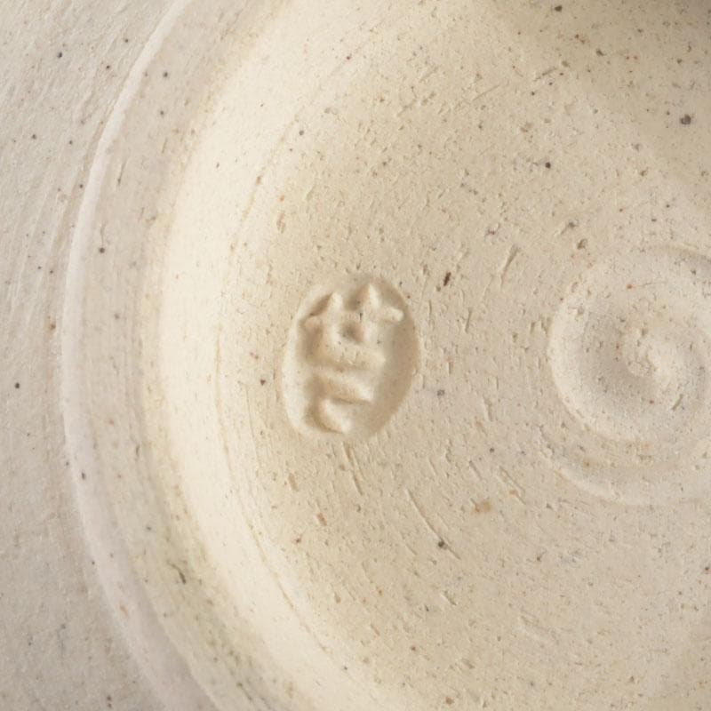 茶道具　膳所焼　陽炎園造　淡海ぜぜ　色絵　芦に蛍　茶碗　共箱　C　9481