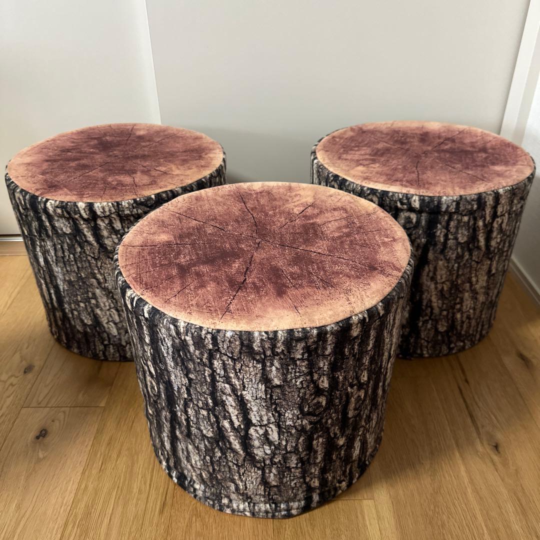 ニトリ　切り株　クッション　丸太　大木　インテリア