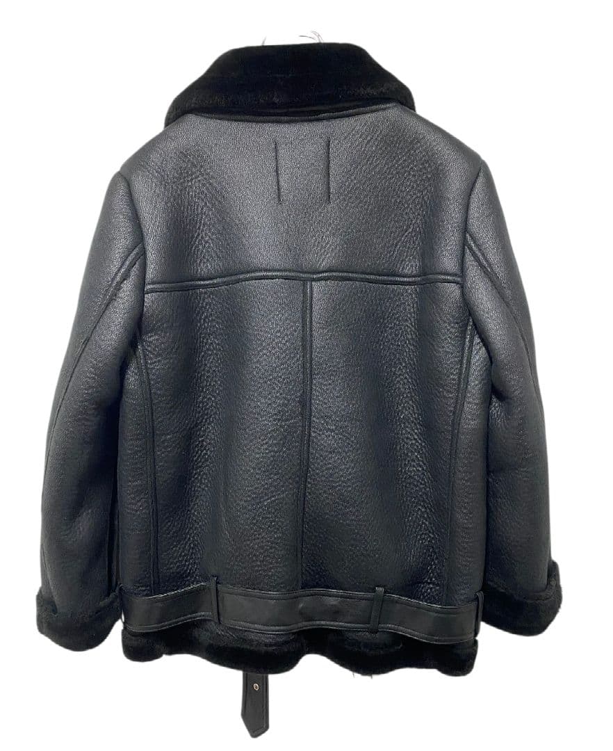 超美品★ZARA ダブルフェイスジャケット　ムートンライダースジャケット