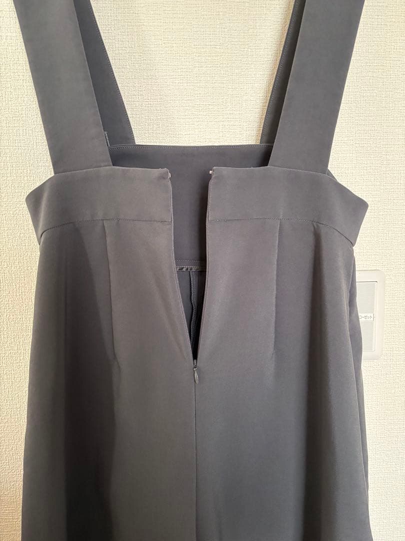 ENFOLD WIDE-CULOTTES OVER-ALLS グレー