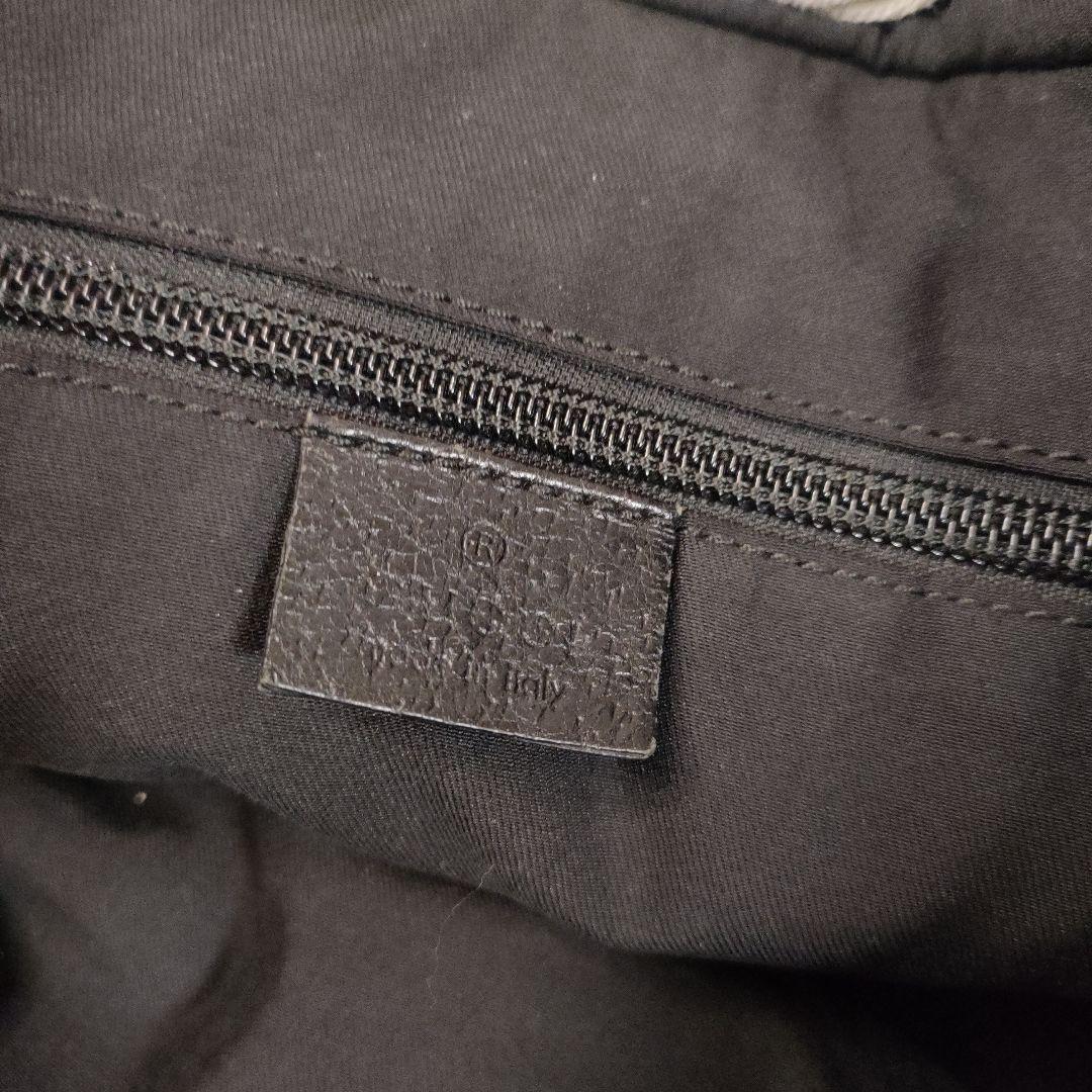 グッチ トートバッグ ブラックキャンバス シェリーライン 大容量レディース