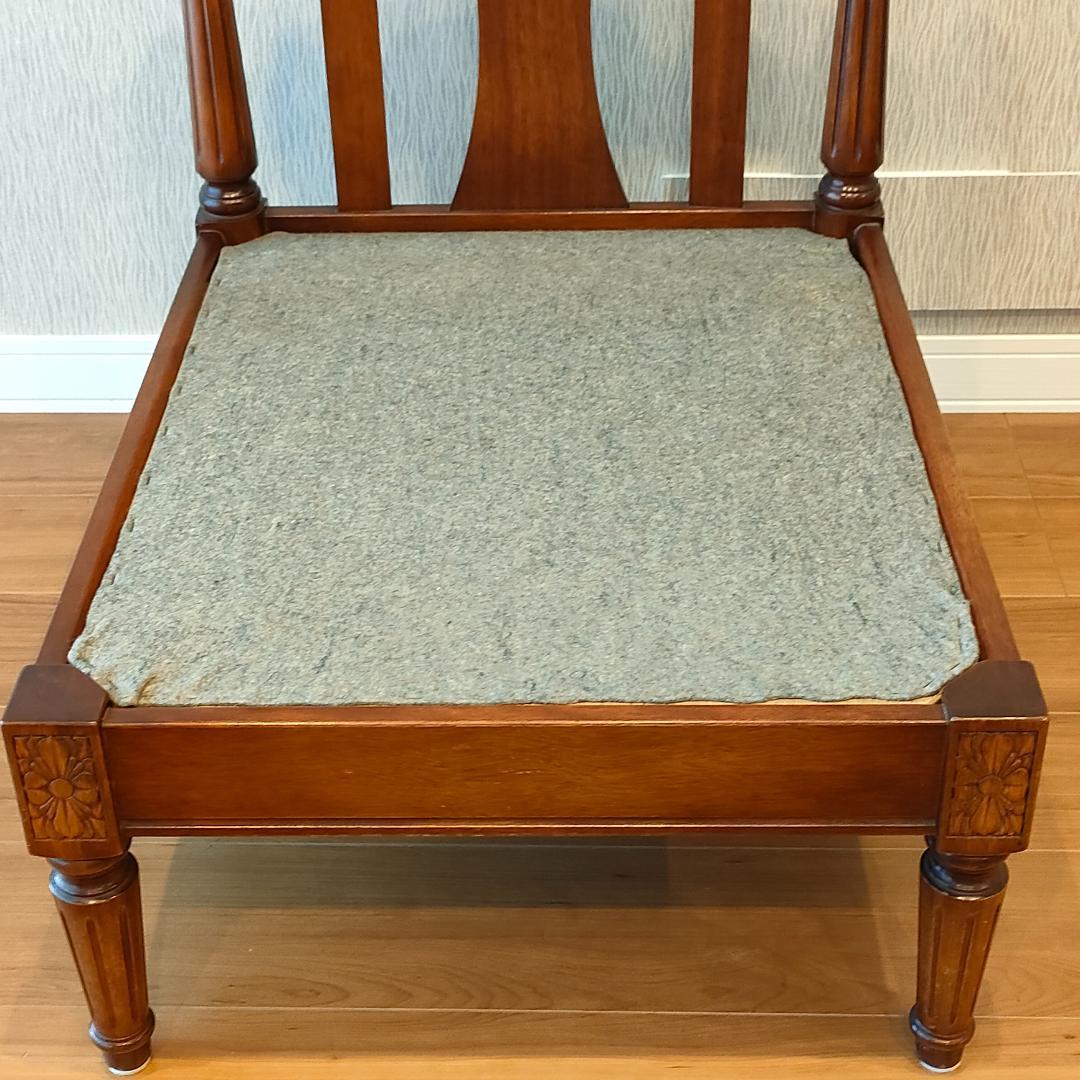 アンティーク　一人掛けソファ　ミントグリーン　ローチェア①