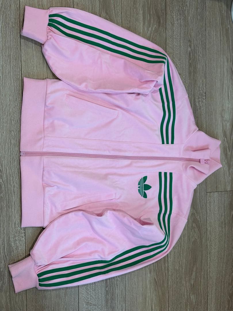 adidas ピンク ベロア トラックジャケット ジャージ