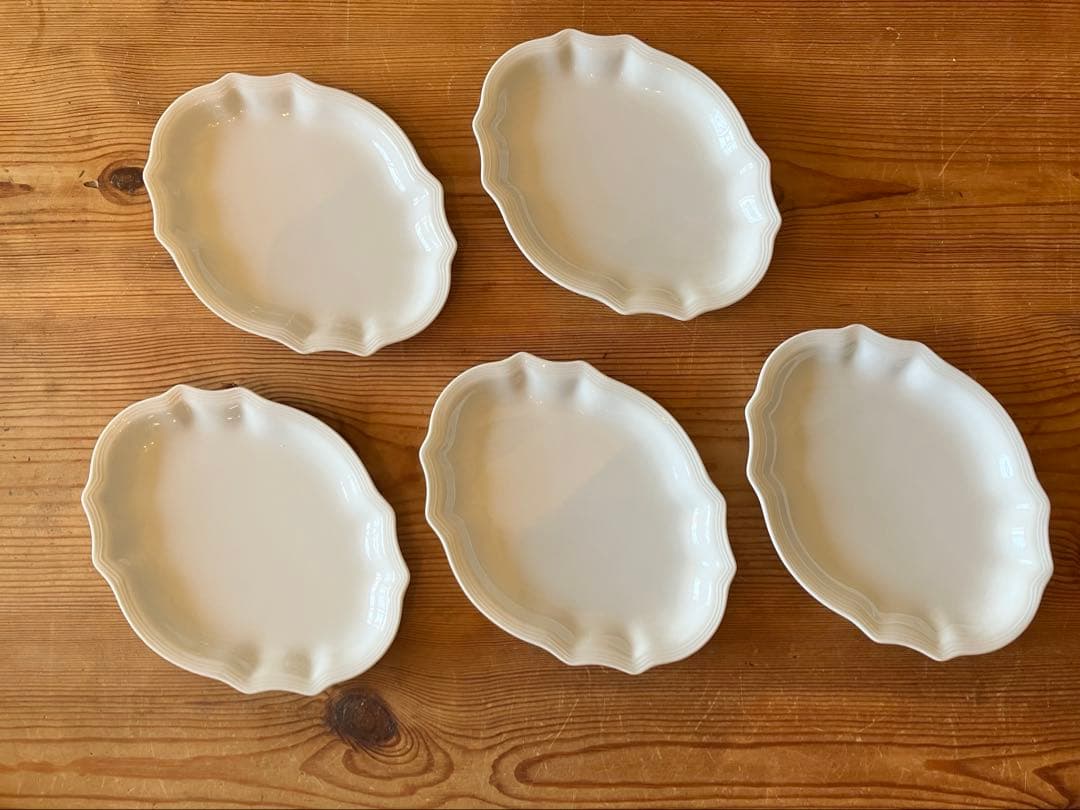 ジノリ　ミニオーバルトレイ×5