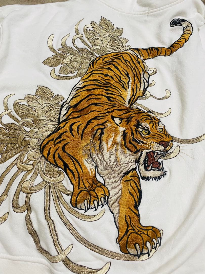 虎 絡繰魂 日本限定 パーカー スカジャン vintage unisex